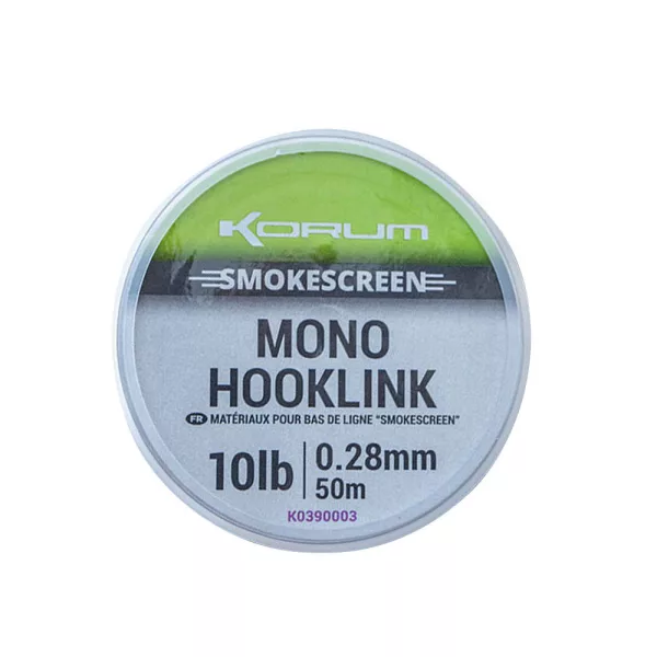 Korum Smokescreen Mono Hooklink 0,28mm Monofilna predvezica 50m