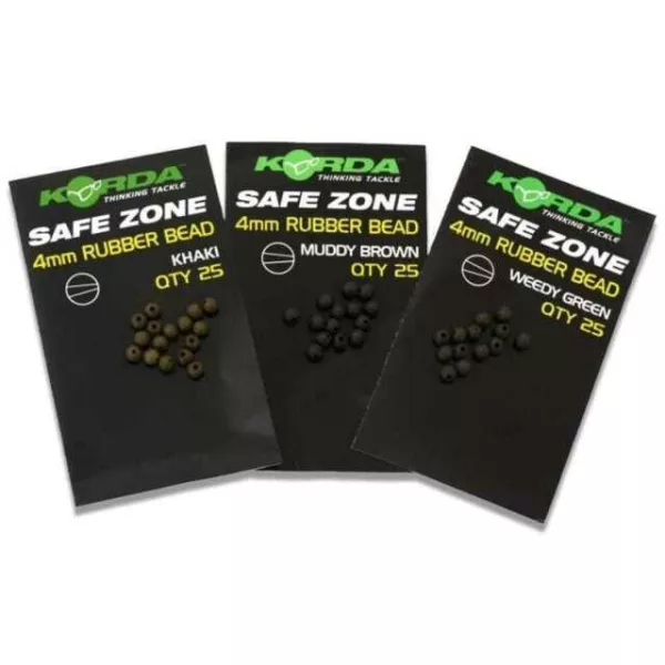 Korda Safe Zone 4mm Rubber Bead Green - 25 kom - gumena perla