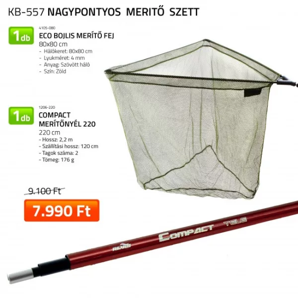 Nevis Eco Bojla glava meredova, Compact ručka meredova 220 Ribolovni Set