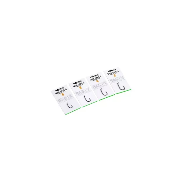 Korda Basix Wide Gape Barbless 6 Udica bez brade s okom, 10 kom