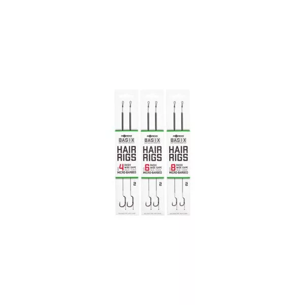 Korda - Basix Hair Rigs Wide Gape 4 25lb - vezana udica