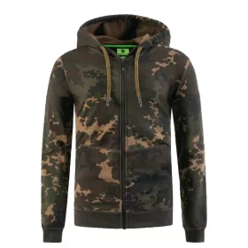   Korda Pulover s kapuljačom na patent zatvarač Dark Kamo 2XL
