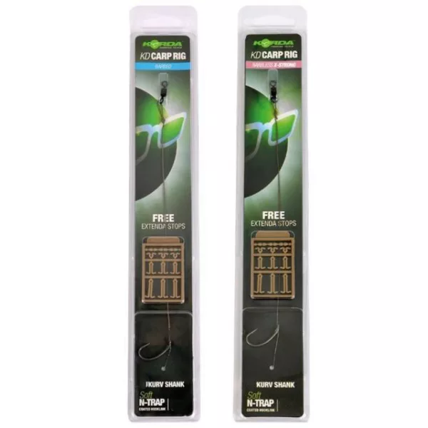 Korda N-Trap KD Rig Size 8 Kurv B 15lb- unaprijed vezani predvez za boile