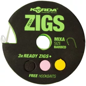   Korda Ready Zigs 8 (240cm) size 10- prethodno vezan šaranski ZIG predvez za udicu