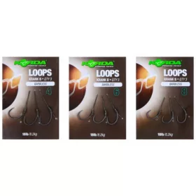   Korda Loop Rigs Size 4 Krank Barbless 18lb - vezice za šaranske udice