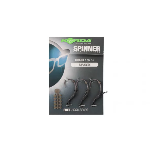 Korda Spinner Hook Sections Krank 6 ušice, udica bez bodlje 3 kom