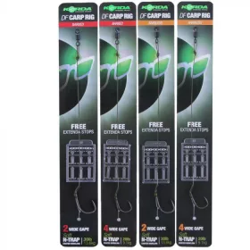   Korda N-Trap DF Rig Size 4 Wide Gape 20 lb - vezani šaranski predvez za udicu
