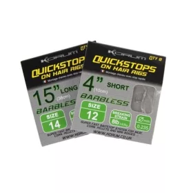   Korum Hair Rigs With Quickstops 15 Size 16 Monofil vezani predvez s udicom