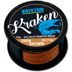   Kriston Kraken Monster Braid 200Lbs 10m 3.57mm Smeđa Pletena predvezna struna-Smeđa