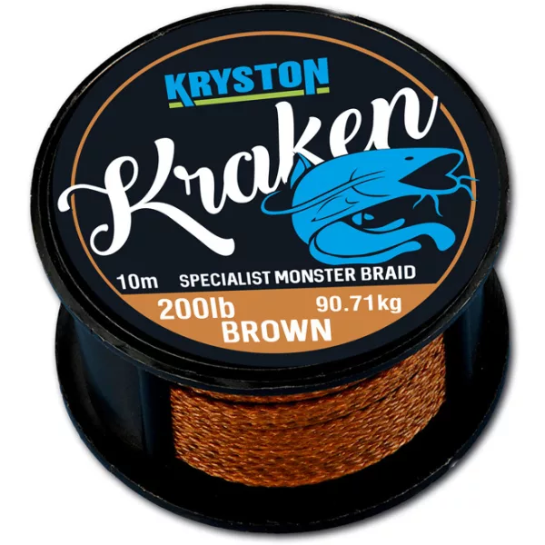 Kriston Kraken Monster Braid 200Lbs 10m 3.57mm Smeđa Pletena predvezna struna-Smeđa