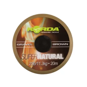   Korda Super Natural Gravel Brown 25lb - premazana pletena predvezna struna za boile