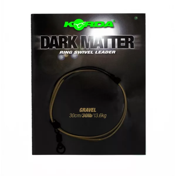Korda Dark Matter Leader Ring Swivel Gravel 30lb 30cm Predvezani set za boili ribolov