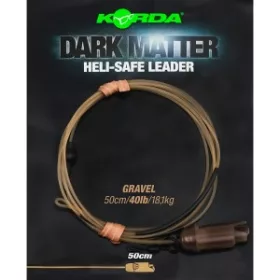   Korda - Dark Matter Leader Heli Safe Gravel 40lb 50cm predvez za helikopter montažu u boji šljunka