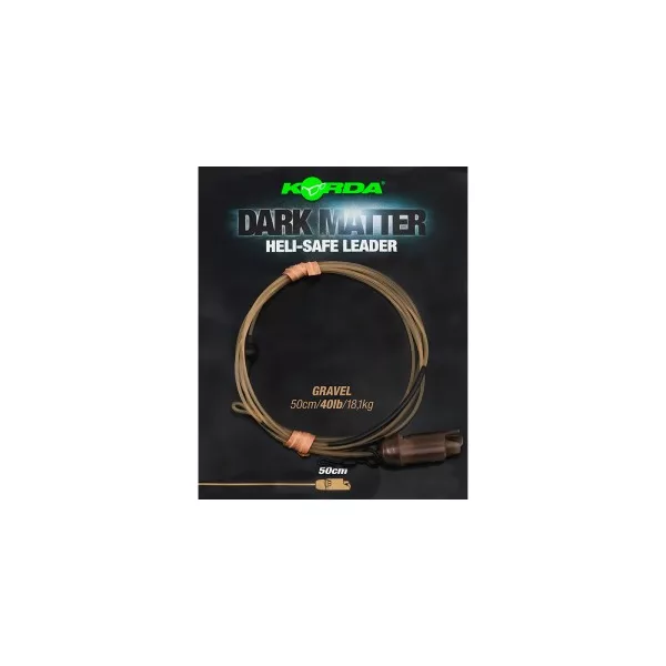 Korda - Dark Matter Leader Heli Safe Gravel 40lb 50cm predvez za helikopter montažu u boji šljunka