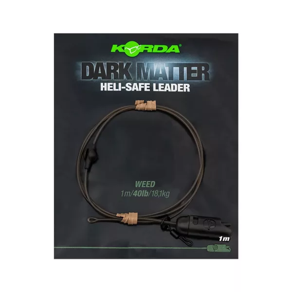 Korda Dark Matter Leader Heli Safe Weed 40lb Predvezani set za boili ribolov
