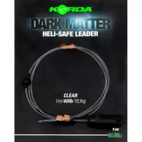   Korda - Dark Matter Leader Heli Safe Clear 40lb 1m prozirni predvez za helikopter montažu