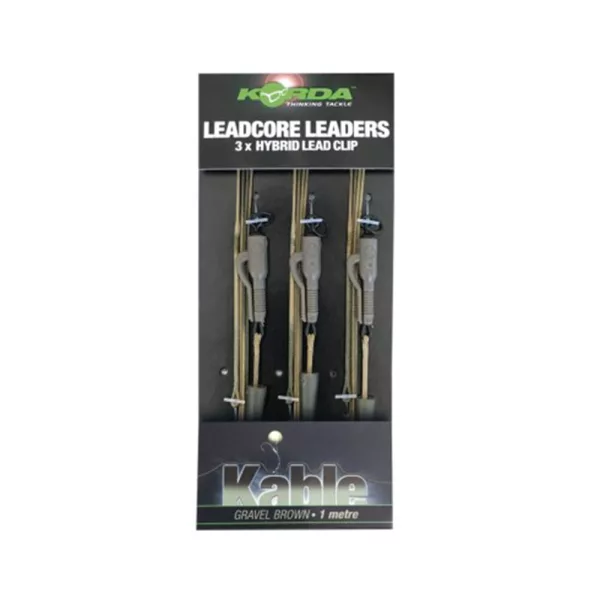 Korda Leadcore Hybrid Lead Clip Gravel Predvezeni Bojli Rig 3kom