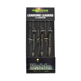   Korda Leadcore Hybrid Lead Clip Weed/Silt Predvezeni Bojli Rig 3kom