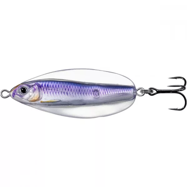 Livetarget Erratic Shiner Spoon Silver/Violet 14gr 6cm Ljuljajući varalica