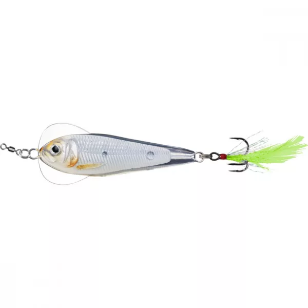 Livetarget Flutter Shad Jigging Spoon Glow/Pearl 11gr 5cm Ljuljajući varalica