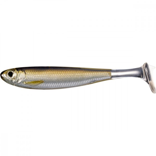 Livetarget Slow-Roll Shiner Paddle Tail Silver/Brown 8,5cm Gumena varalica 4 kom