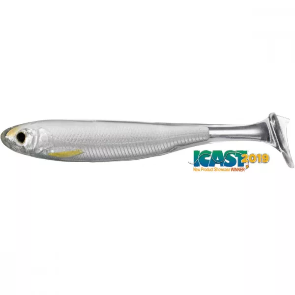 Livetarget Slow-Roll Shiner Paddle Tail Silver/Pearl 10cm Gumena varalica 4 kom
