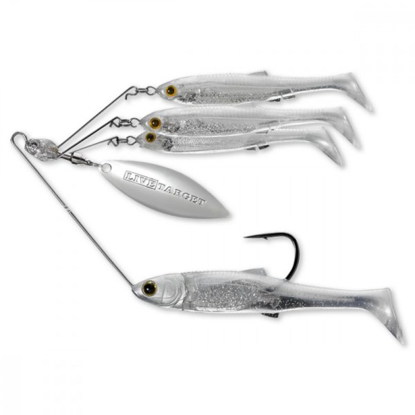 Livetarget Minnow Spinner Rig Biserno Bijelo/Srebrno Mali 11gr Spinnerbait