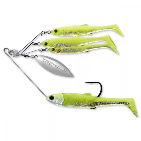 Livetarget Minnow Spinner Rig Chartreuse/Srebrno Mali 11gr Spinnerbait