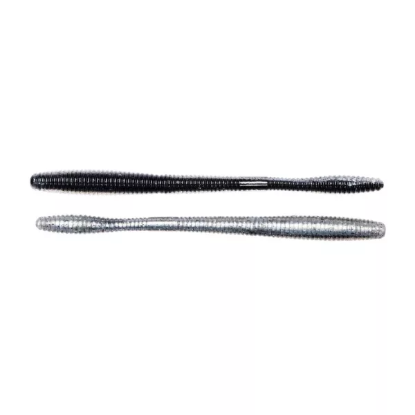 Livetarget Crv Ravnog Repa Crno-Srebrna 14cm Imitacija Crva 10 kom.
