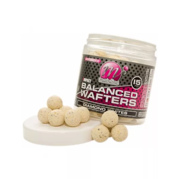 Mainline High Impact Balanced Wafters Diamond Whites - 15mm - wafters boila