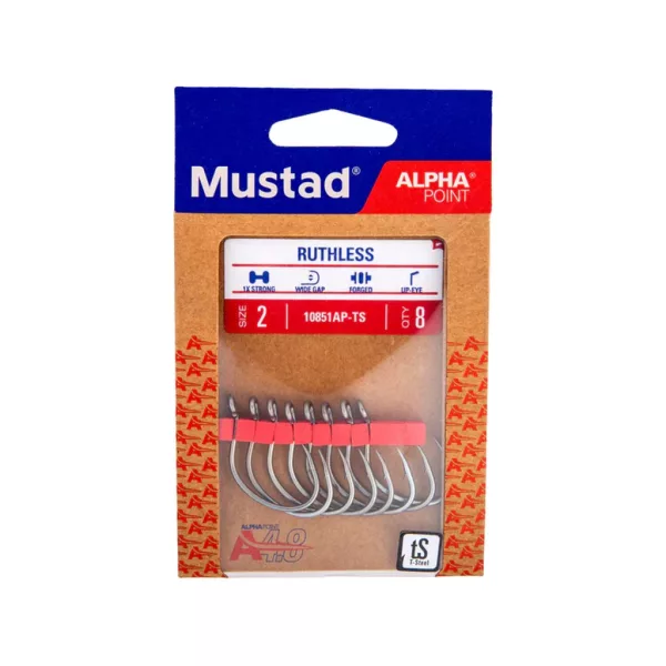 Mustad Ruthless Eyed 6/0 udica s ušicom i bodljom 5kom