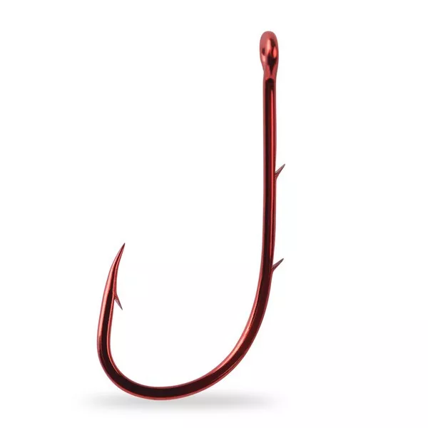 Mustad Red Baitholder Hook 6 10db Udica za smuđa s ušicom, s bodljikom