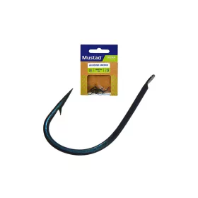   Mustad Blue Allround Hook 1/0 Lapkás, Szakállas Feeder Horog 12db