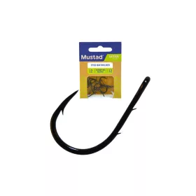 Mustad Eyed Baitholder 10 Füles, Szakállas Horog 12db