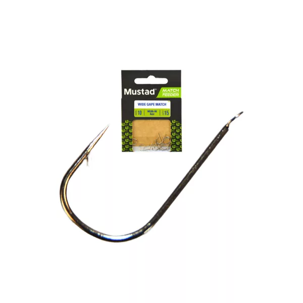 Mustad Ulra NP Wide Gape Power Spade Barbed 18 Lapkás, Szakállas Horog 15db