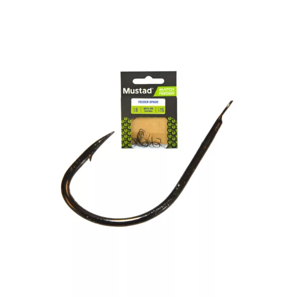 Mustad Match Feeder Feeder Spade 12 Lapkás, Szakállas Horog 15db