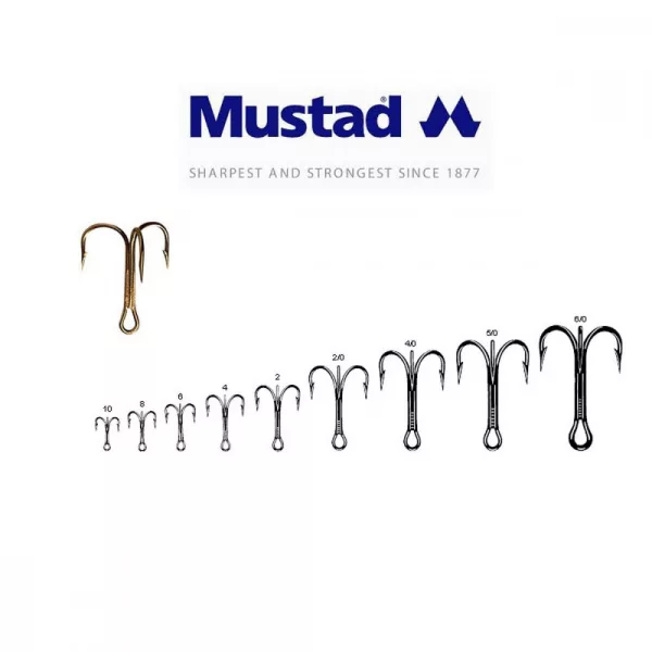 Mustad Trostruke udice 4 10db Trokuka udica
