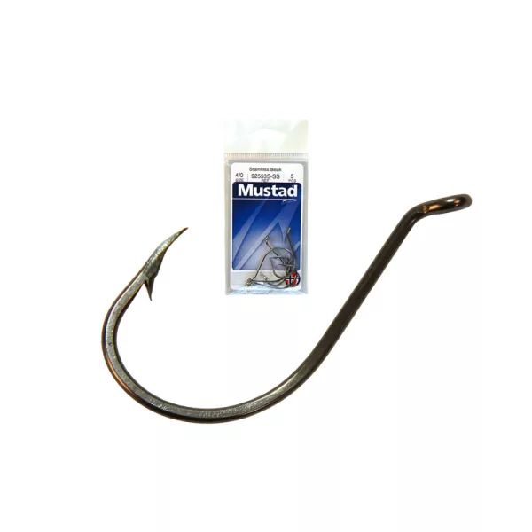Mustad Beak Stainless Steel 3/0 Füles, Szakállas Süllőző Horog 7db