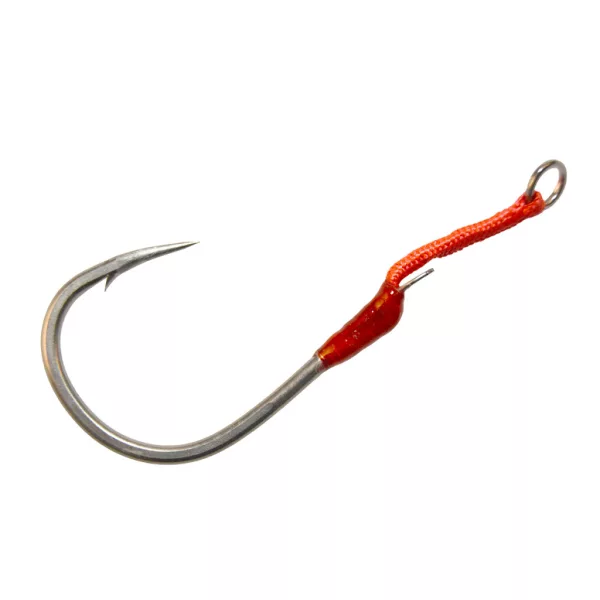 Mustad Hoodlum Speed Single 10/0 Udica s pločicom i povratnom kukom s Assist priborom 2db