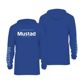   Mustad Plavi Brand Longsleeve UV With Hood L Majica dugih rukava s kapuljačom