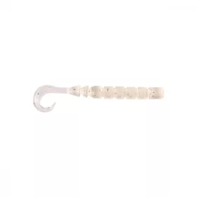   Mustad Aji Curly Tail 6,35cm Clear Luminous Silver Glitter Plastični mamac 12 kom