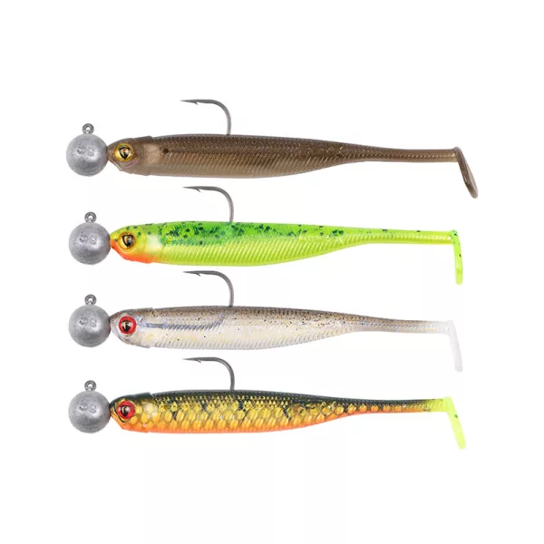 Fox Rage Mini Tiddler Mixed Colour Pack Loaded 7cm Plastični Mamac 4kom sa 5gr Jig Glavom i 1/0 Udicom
