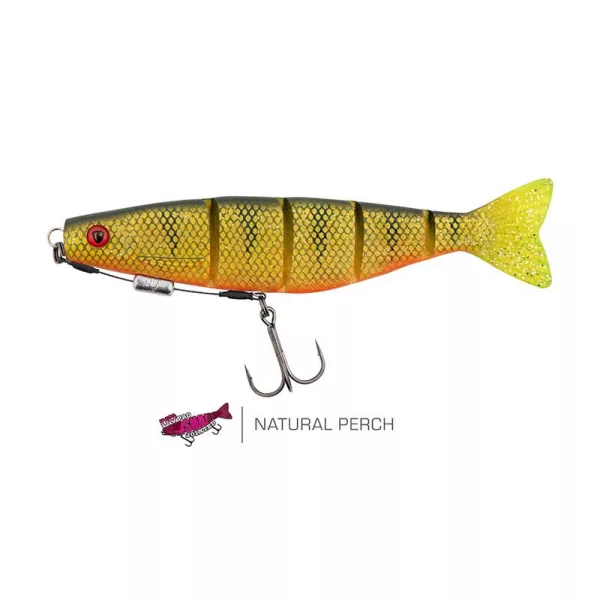 Fox Rage Pro Shad Spojena Opremljena 14cm UV Natural Perch Gumena varalica