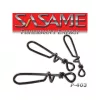 Sasame Black Nickel L Csavart Csali Rögzítő Kapocs 8db
