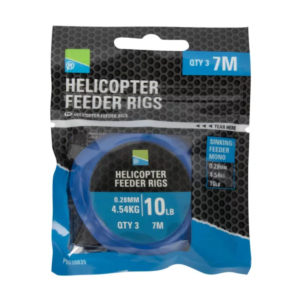 Preston Helicopter Feeder Rigs Feeder Montaža 0,28mm 7m 3 kom
