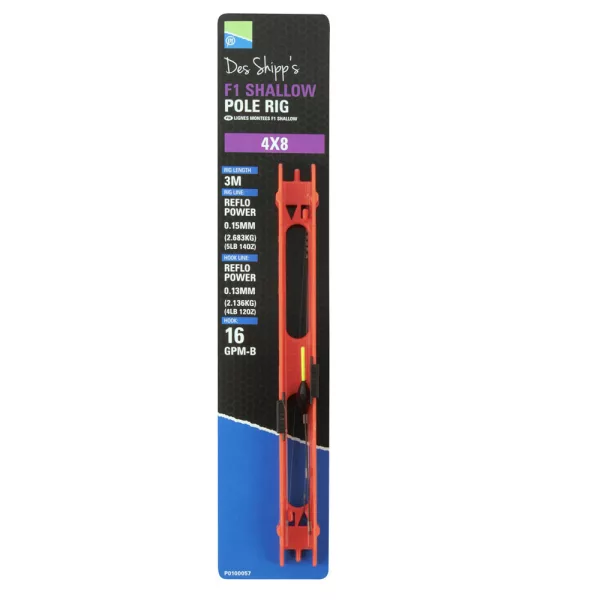 Preston 4x8 F1 Shallow Pole Rig Gotov predvez za štap