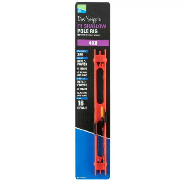 Preston 4x10 F1 Shallow Pole Rig Gotov predvez za štap