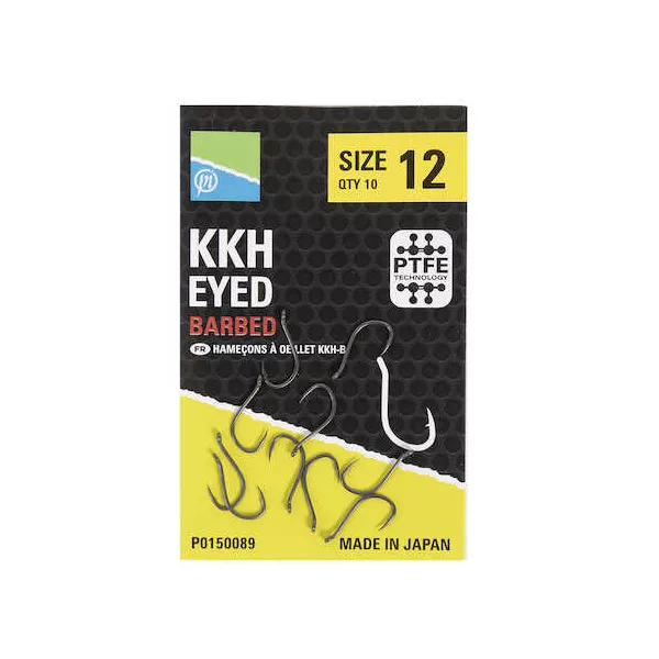 Preston KKH Barbed 12 Udica s ušicom, s protukukom 10 kom