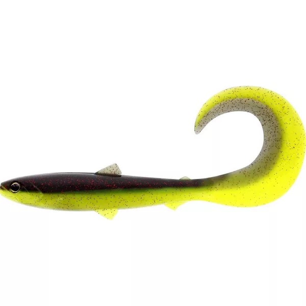 WESTIN BullTeez Curltail 8cm 3g Black/Chartreuse 3 kom Plastični mamac
