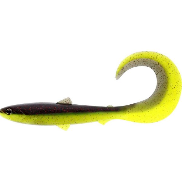 WESTIN BullTeez Curltail 14cm 15g Black/Chartreuse Kutija s 35kom Plastični mamac